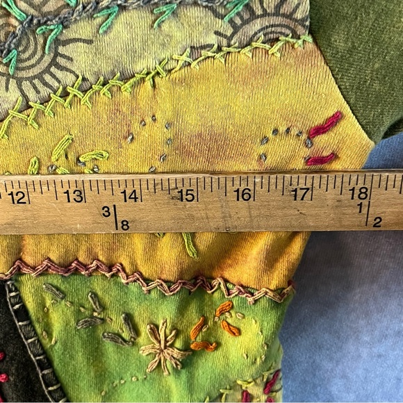 Yak n Yeti Zip Up Hoodie Womens Size Small Hippie Boho Embroidered Multi-Colored - Picture 8 of 10